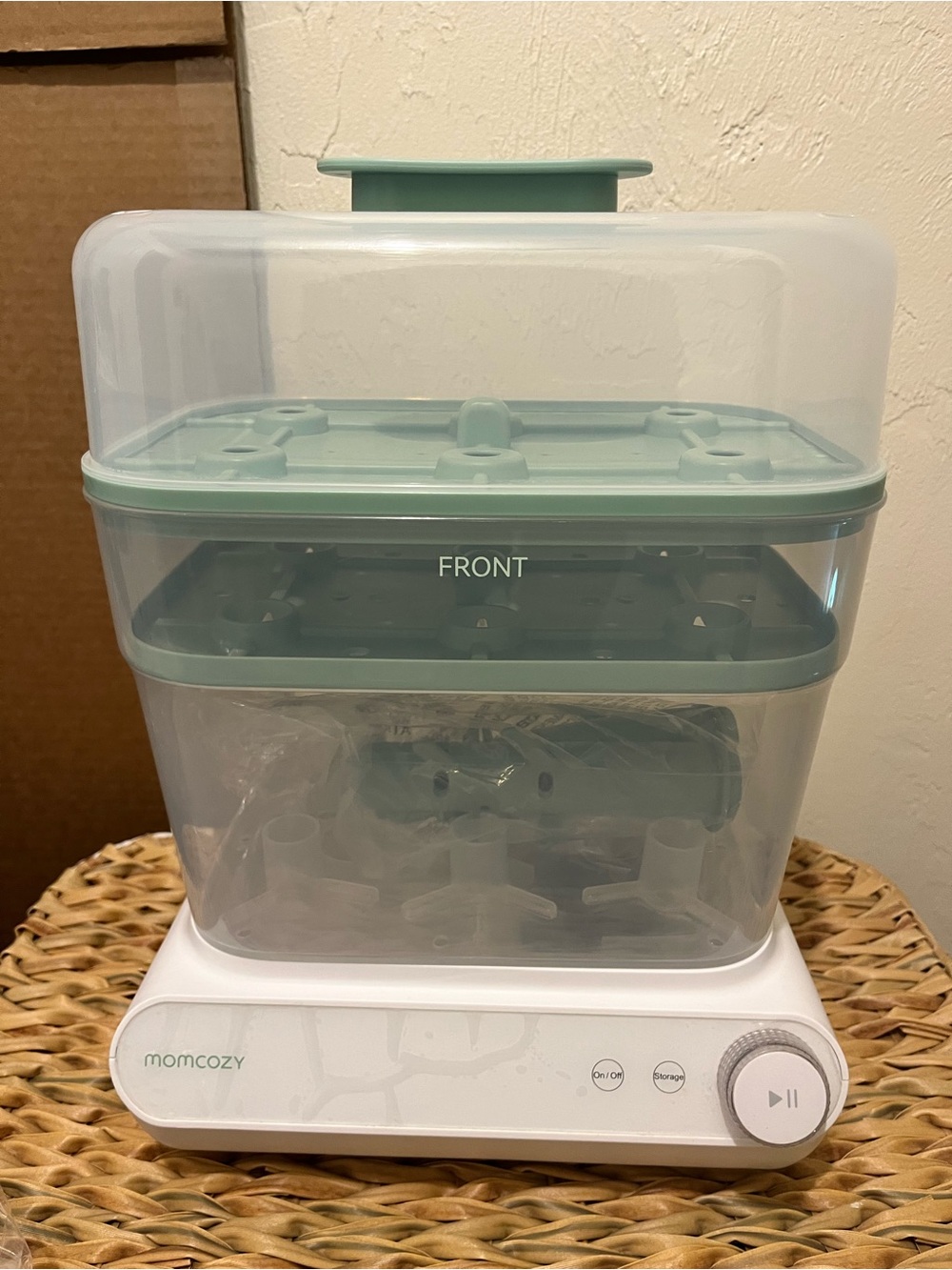 Momcozy Baby Bottle Sterilizer & Dryer in Mint